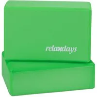 relaxdays Yogablock im 2er Set, grün