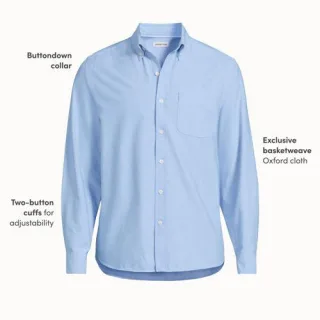 Oxfordhemd Sail Rigger für Herren, Herren, size: regular, Weiß, Baumwolle, by Lands' End