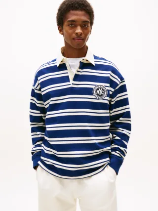 AUTHENTIC STRIPE RUGBY ivory petal/preppy navy - Gr. - M