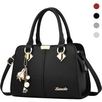 REDOM Henkeltasche Umhängetasche Handtasche Tragetasche Aktentasche Tasche Damen (Schultertasche Arbeitstasche Messenger-Tasche Top Griff mit Schultergurt, 1-tlg., Bürotasche, Unitasche, Freizeittasche, Kunstleder), für Frau Frauen Jungen Freizeit Ar