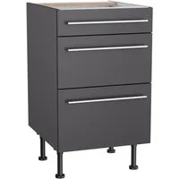 KOCHSTATION Unterschrank KS-Bern2 Breite 50 cm, 1 Schubkasten, 2 Auszüge