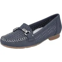 Rieker Mokassin Slipper, Sommerschuh mit toller Schmuckspange