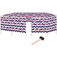 Garronda Windschutz Strand Sichtschutz 15m lang mit Gummihammer Garten Meer GAEX001