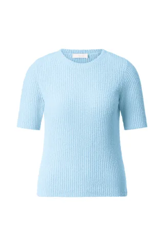 Rich & Royal - Structured towelling short sleeve clear sky - Gr. - XS