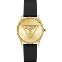 Guess Quarzuhr ROXY GW0942L2, Armbanduhr, Damenuhr, Silikonarmband, Kristallglas