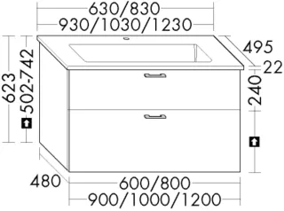 Burgbad Ker.-WT+WTU Sys30 PG2 Echo Graphit Softmatt/Schwarz Matt, SHAC123F3963C0038 SHAC123F3963C0038