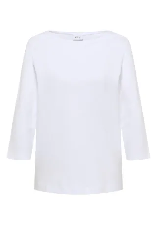 CECIL - Basic-Shirt mit 3/4-Arm weiß - Gr. - M
