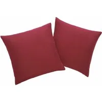 OTTO home Dekokissen Parry Microfaser, 2-er Set, unifarben, Kissenhüllen ohne Füllung, mit Reißverschluss