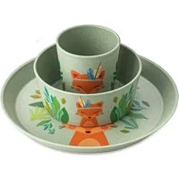 KOZIOL Kindergeschirr-Set 3er-Set Kleiner Teller + Schale + Becher CONNECT HARRY (3-tlg), 1 Personen, Kunststoff, Co² neutral produziert, Made in Germany, 3 Teile, für 1 Person