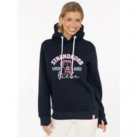 Zwillingsherz Hoodie "Strandkorb" maritime Stickerei, Rippbündchen, Kängurutasche, Kapuze