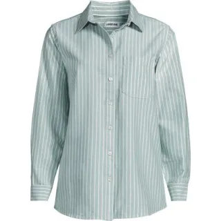 Langarm Oxford-Hemd für Damen in Petite-Größe, Damen, size: petite, Weiß, Baumwolle, by Lands' End