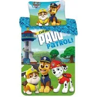 PAW PATROL Kinderbettwäsche Paw Patrol Kinderbettwäsche Chase 100 x 135 + 40 x 60 cm Baumwolle, Renforcé, 2 teilig, mit Reißverschluss