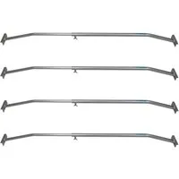 TRUTZHOLM Autoplane Alu-Bügel XL verstellbar 1320-2100mm für Anhänger Flach-Planen (Spar-Set, 4er Set)