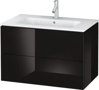 Duravit L-Cube Waschtischunterbau wandhängend Schwarz Hochglanz 820x481x550 mm - LC624104040 LC624104040