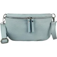 ITALYSHOP24 Bauchtasche Damen Leder Gürteltasche Hüfttasche CrossBody Bag, als Schultertasche, CrossOver, Umhängetasche tragbar