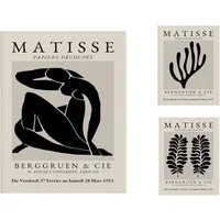 JUSTGOODMOOD Poster Matisse Abstrakt als Deko Print ohne Rahmen C 13 x 18 cm, C (1 St)