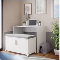 Vicco Laptoptisch Flona, Weiß/Anthrazit, 93.2 cm (2-St)
