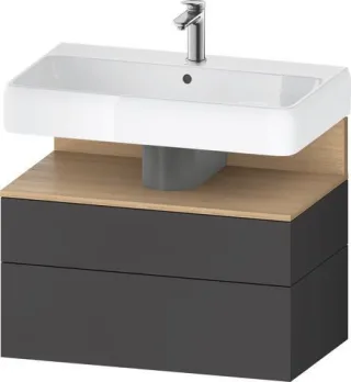 Duravit Qatego Waschtischunterbau wandhängend Graphit Matt 790x470x590 mm - QA4394030490010 QA4394030490010