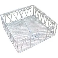 Deko-Impression Serviettenhalter Serviettenhalter Ablage Korb Eisen weiß Tischdekoration, (1-tlg)