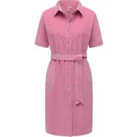 Ragwear Cordkleid Rozyna Cordy YOUMODO Kurzärmliges Kordkleid mit Hemdkragen