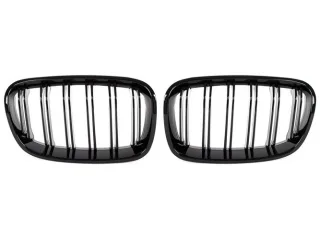 Kühlergrill DOPPELSTEG Schwarz Glanz für BMW 1er F20 / F21 ab 2011-2014