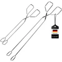 bremermann Grillzange Grillzange 2er Set aus Edelstahl // in 30 + 39,5 cm Länge, unterschiedliche Längen