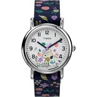 Timex Quarzuhr PEANUTS WEEKENDER TW2V45900VV, Armbanduhr, Kinderuhr, Lernuhr, Mädchen, Schulanfang, Geschenkidee