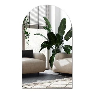 Wallfluent Spiegel, Transparent, Glas, Organisch, 40x70x0.4 cm, Spiegel, Wandspiegel