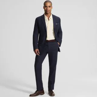 Classic Fit Business-Hose aus Leinenmix für Herren, Herren, size: regular, Blau, Leinen/Baumwoll-Mischung/Viskose-Mischung, by Lands' End