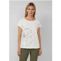 s.Oliver Kurzarmshirt T-Shirt T-Shirt im Relaxed Fit mit Pailletten-Applikation