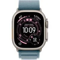Watch Ultra 3, Smartwatch titan, 49 mm, Alpine Loop hellblau S, Titangehäuse, Cellular