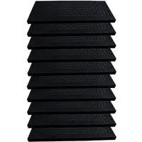 BigDean Stufenmatte 10x aus Gummi 65x26cm mit Winkelkante rutschfest Innen Außen, Eckig, Höhe: 30 mm