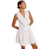 LIPSY Minikleid Lipsy Ärmelloses Minikleid mit Militär-Knöpfen (1-tlg)