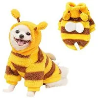 Corimori Hundekostüm Bienenkostüm Hund & Katze – Süßes Haustierkostüm, ideale Tierverkleidung für Herbst & Winter, mit Flügeln & Kapuze
