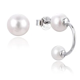 Gena.paris 'Asymmetrische' Damen 925 Sterling Silber Ohrringe - Silber GBO1533-W