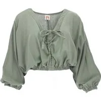 Guru-Shop Longbluse Boho Bluse, oversize Baumwollbluse mit.. alternative Bekleidung
