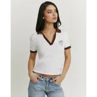 Tally Weijl Poloshirt STSCOMITSKI Baumwollmischung, Poloshirt, verkürzt geschnitten