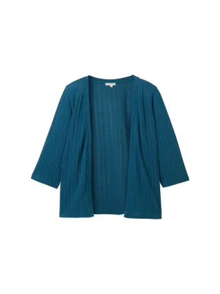 Tom Tailor - Plus Size - 3/4 Arm Cardigan moss blue - Gr. - 48