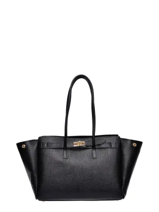 Isabella Rhea Schwarz Rindsledertasche