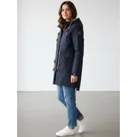 modAS Regenjacke 13309W Damen Regenmantel aus PU - Wasserdichte Jacke mit Teddy-Fleece-Futter