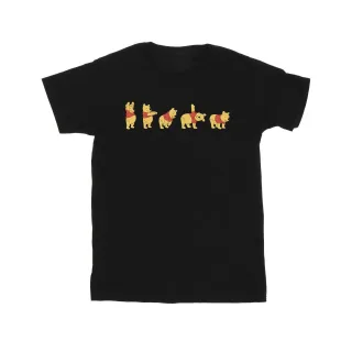 Disney - "Winnie The Pooh Stretching" T-Shirt für Herren (Schwarz)