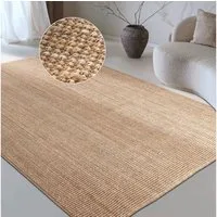 OTTO home Teppich Avot Juteteppich, rechteckig, Höhe: 10 mm, 100% Jutefaser, Läufer, Esszimmer, Wohnzimmer, Skandi