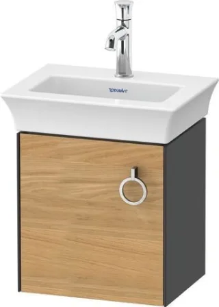 Duravit White Tulip Waschtischunterbau wandhängend Natur Eiche & Graphit Hochglanz & Matt 384x298x41 WT4250LH5H1