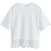 Next T-Shirt T-Shirt mit Spitzensaum (1-tlg)