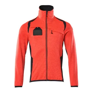 MASCOT Herren Fleecepullover mit Reißverschluss ACCELERATE SAFE Hi-vis Rot / Schwarzblau M - 19403-316-22210-M