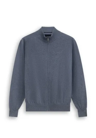 State of Art - Strickjacke mit Zipper grau - Gr. - XXL