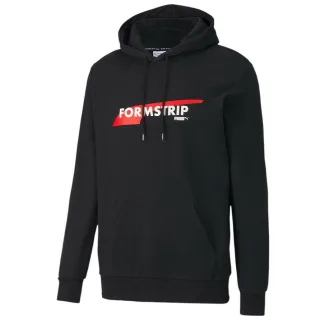 Puma Club Hoodie Herren Black Graphic Logo Jumper 597322 01