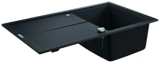 GROHE Kompositspüle K400 31640 1 Becken 860x500mm mit ATF re/li granit schwarz, 31640AP0 31640AP0