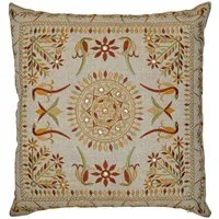 Marrakesch Orient & Mediterran Interior Zierkissen Boho Kissenbezug Lodge handgefertigt aus Baumwolle in Rot 40 x 40 cm, (1 St)