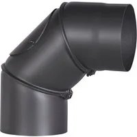 Firefix Ofenrohr, Bogen, 150 mm, 90 °, Stahlblech, mit Tür